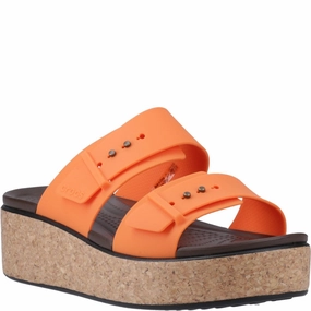 Crocs Brooklyn Buckle Low Wedge Lightweight Running Shoes,Slip On Athletic Shoes,Breathable Workout Shoes