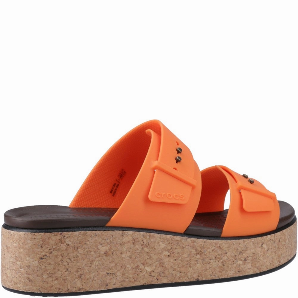 Crocs Brooklyn Buckle Low Wedge Women's Sneakers Casual Walking Shoes