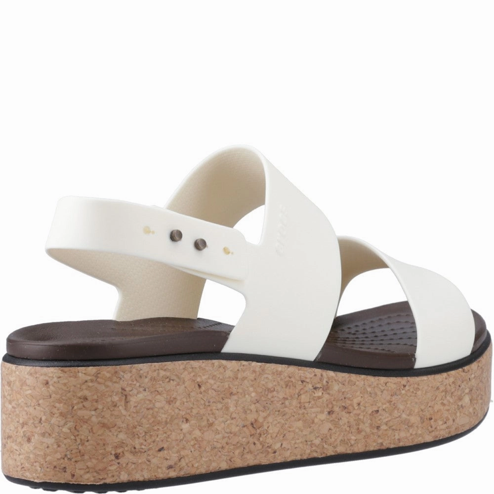 Crocs Brooklyn Cork Low Wedge Women's Sneakers Casual Walking Shoes