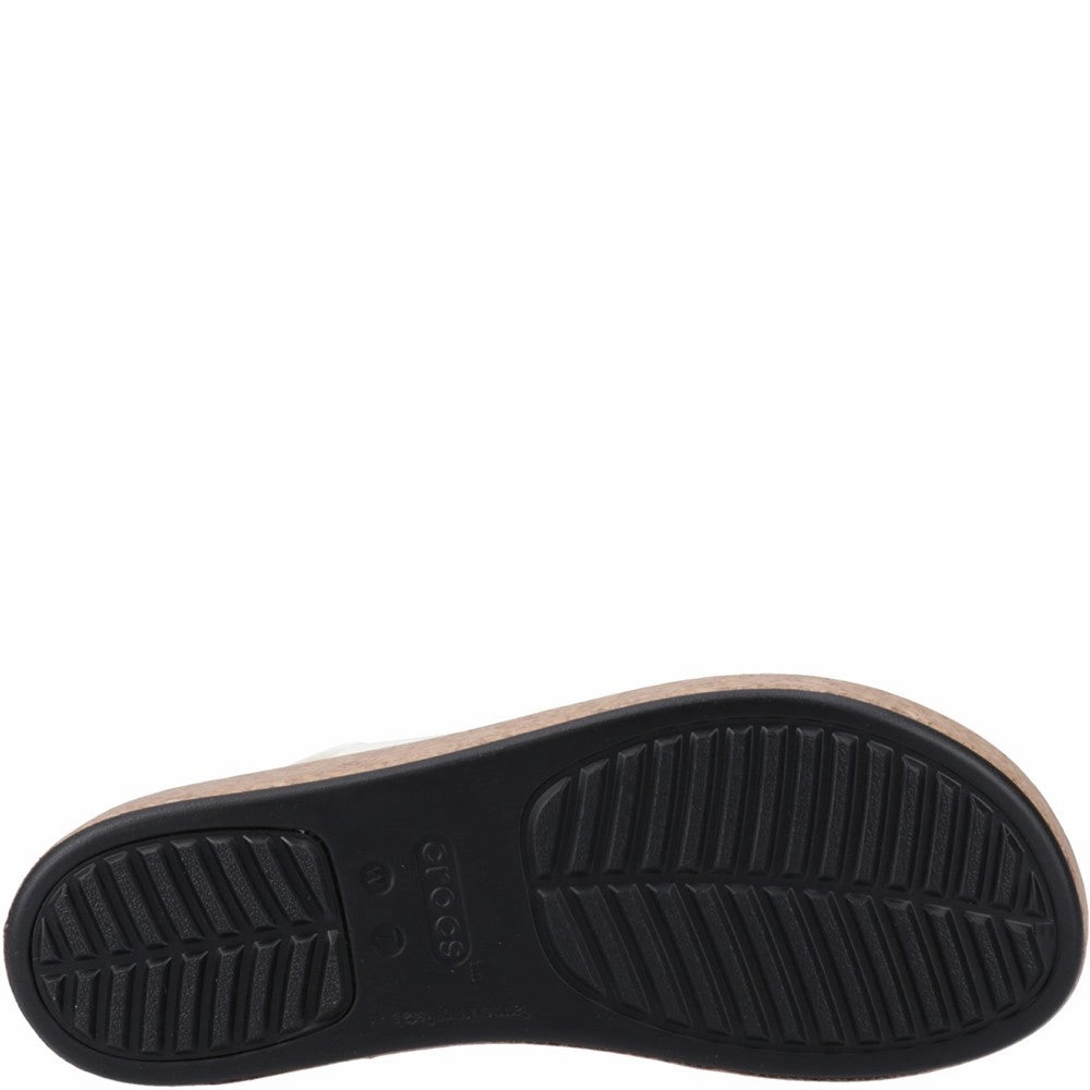 Crocs Brooklyn Cork Low Wedge Women's Sneakers Casual Walking Shoes