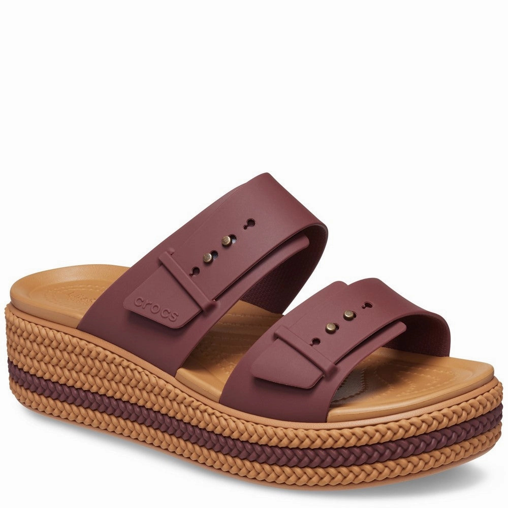 Crocs Brooklyn Woven Buckle Lightweight Running Shoes,Slip On Athletic Shoes,Breathable Workout Shoes