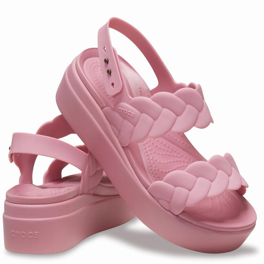 Crocs Brooklyn Woven Low Wedge Women's Sneakers Casual Walking Shoes