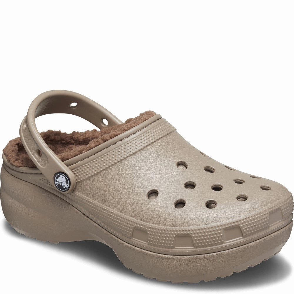 Crocs Classic Platform Lined Clog Lightweight Running Shoes,Slip On Athletic Shoes,Breathable Workout Shoes
