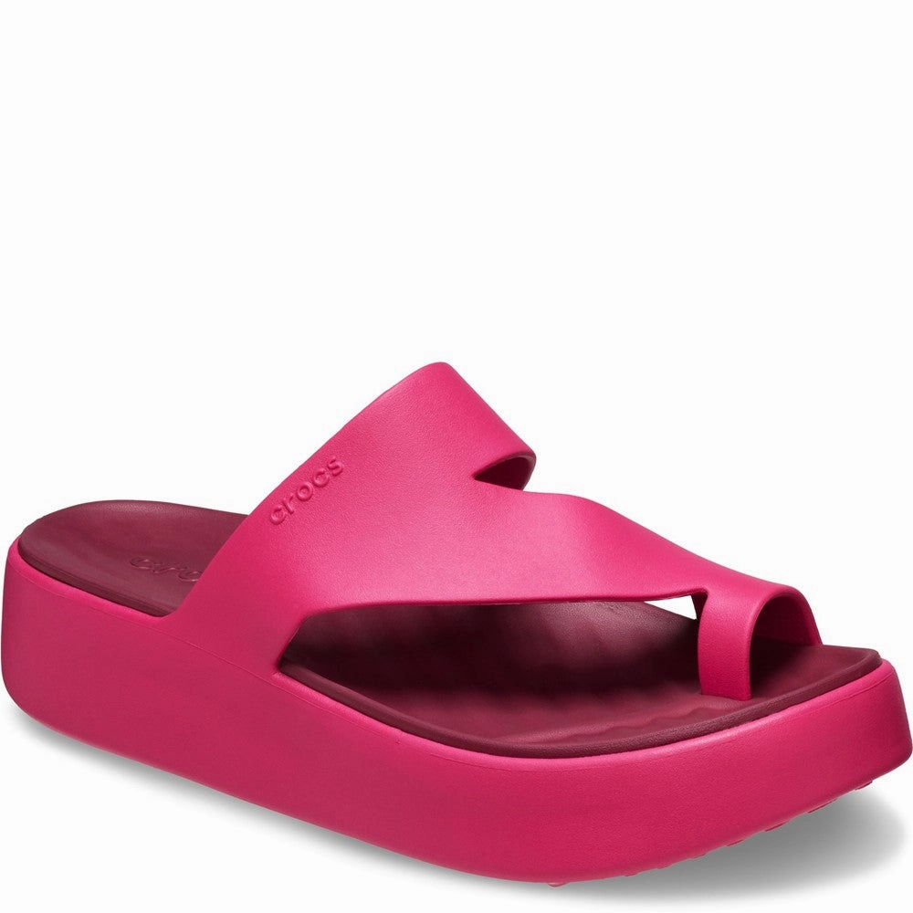 Crocs Getaway Platform Toe Loop Lightweight Running Shoes,Slip On Athletic Shoes,Breathable Workout Shoes