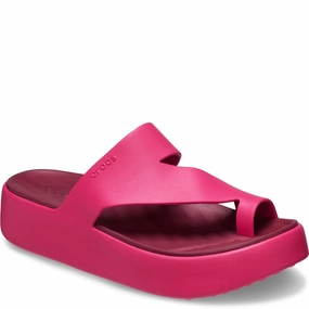 Crocs Getaway Platform Toe Loop Lightweight Running Shoes,Slip On Athletic Shoes,Breathable Workout Shoes