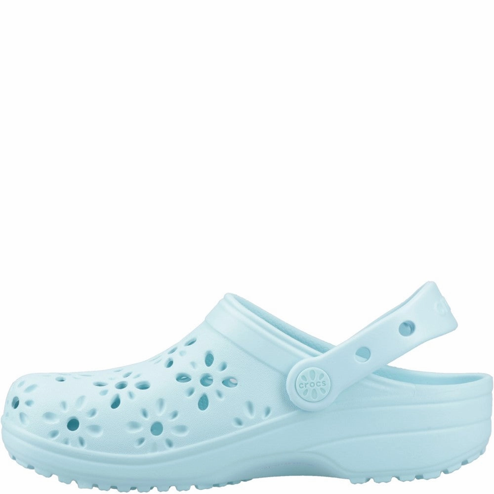 Crocs Kids Classic Floral Cut Out Clog Girls Sneakers Girls Running Shoes