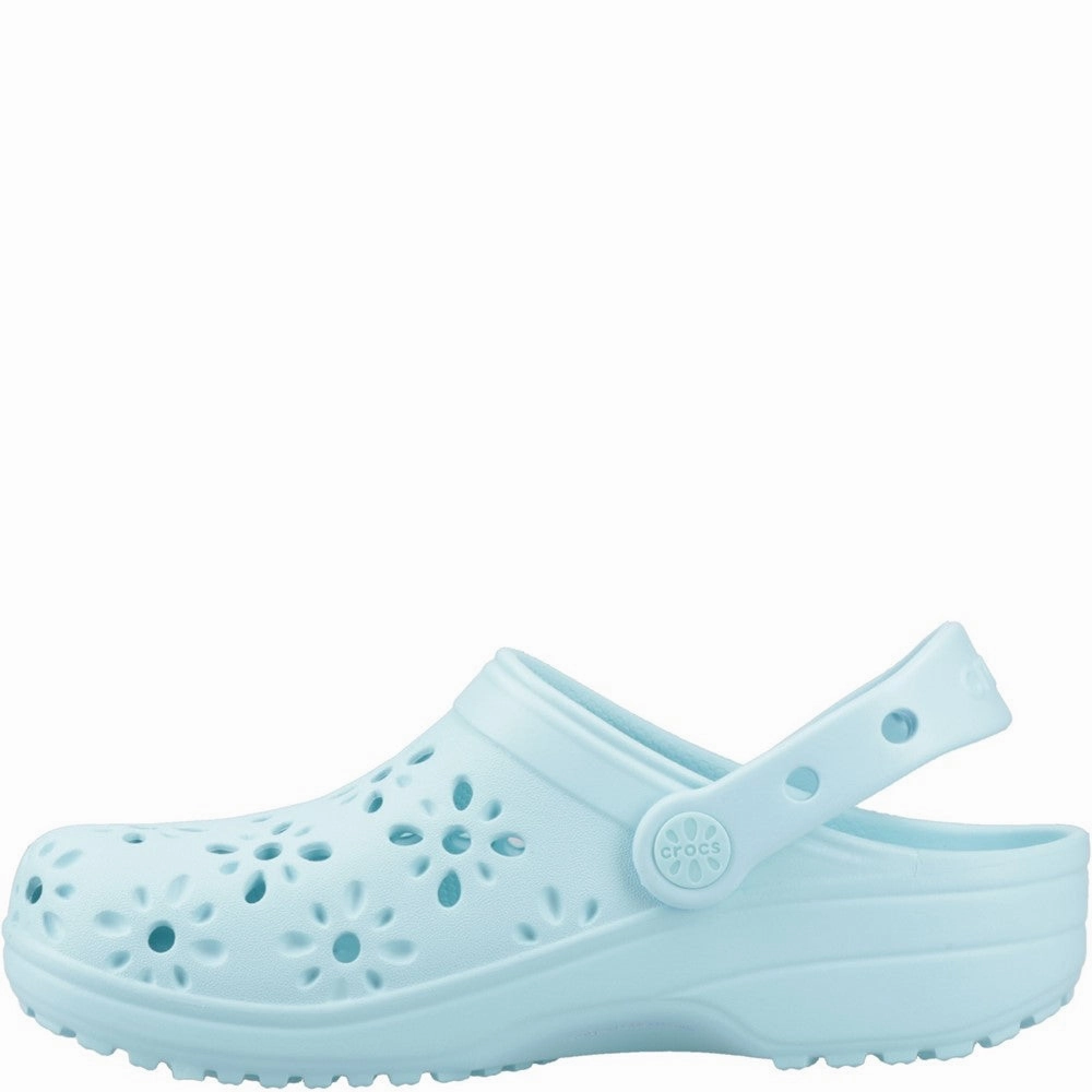 Crocs Kids Classic Floral Cut Out Clog Girls Sneakers Girls Running Shoes