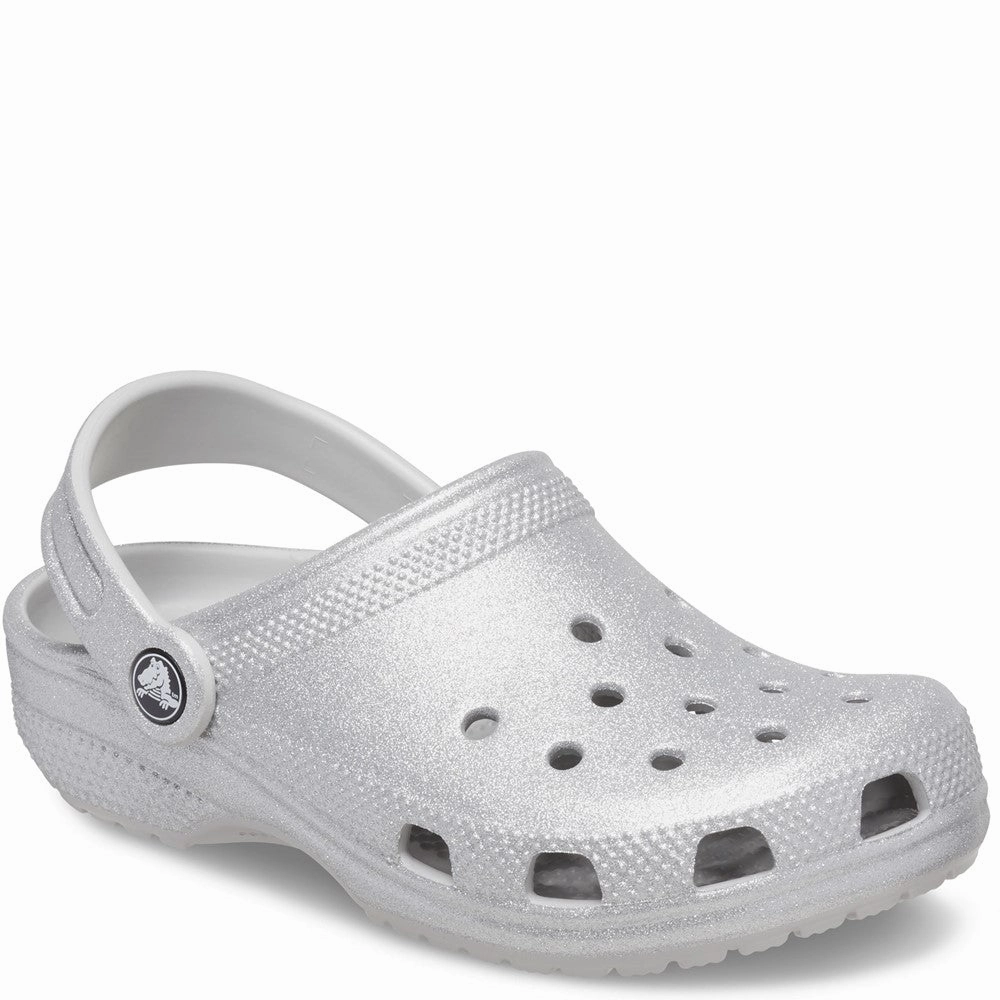 Crocs Kids Classic Glitter Clog Kids Tennis Shoes,Toddler Athletic Shoes,Youth Casual Shoes