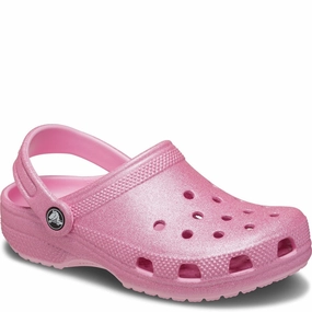 Crocs Kids Classic Glitter Clog Kids Tennis Shoes,Toddler Athletic Shoes,Youth Casual Shoes