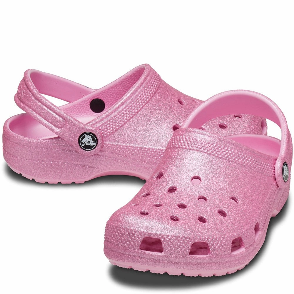 Crocs Kids Classic Glitter Clog Girls Sneakers Girls Running Shoes