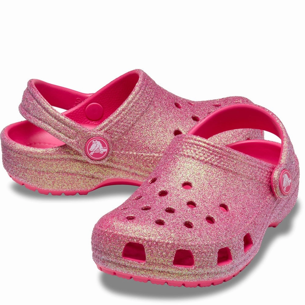 Crocs Kids Classic Glitter Clog Girls Sneakers Girls Running Shoes