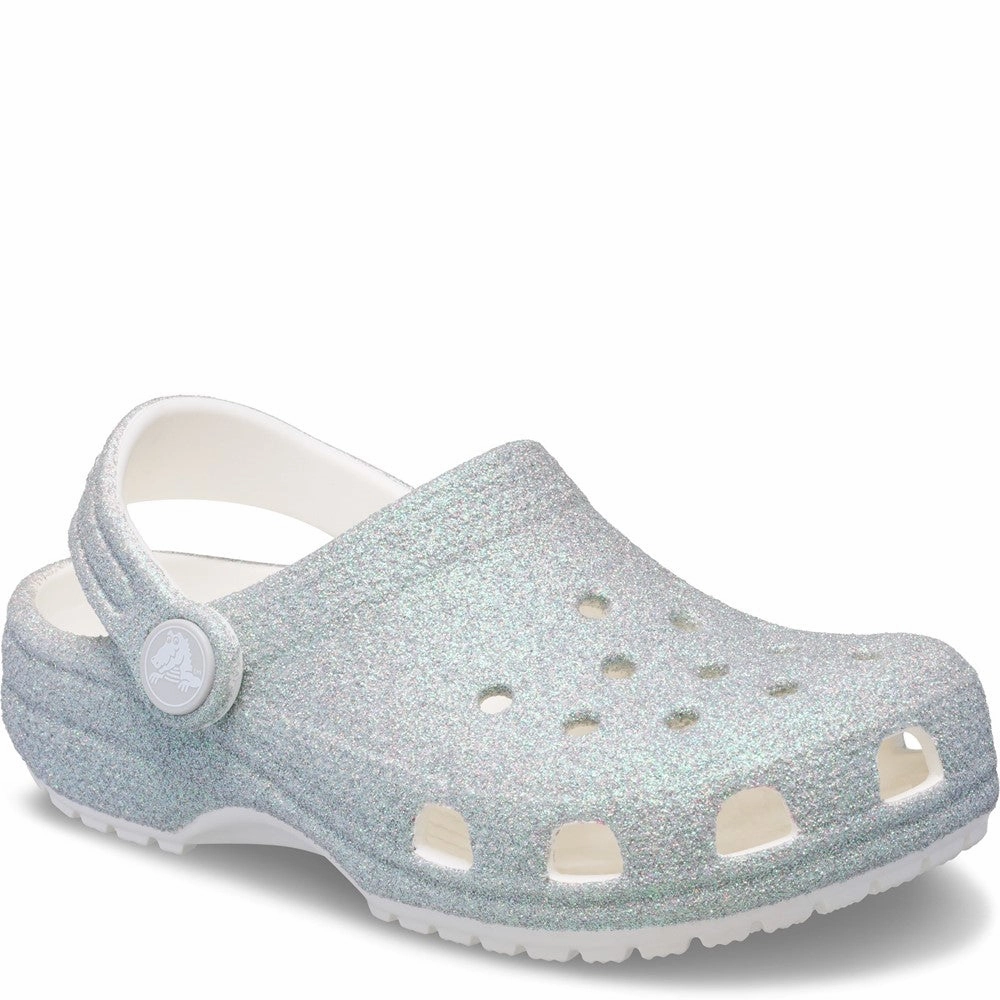 Crocs Kids Classic Glitter Clog Kids Tennis Shoes,Toddler Athletic Shoes,Youth Casual Shoes