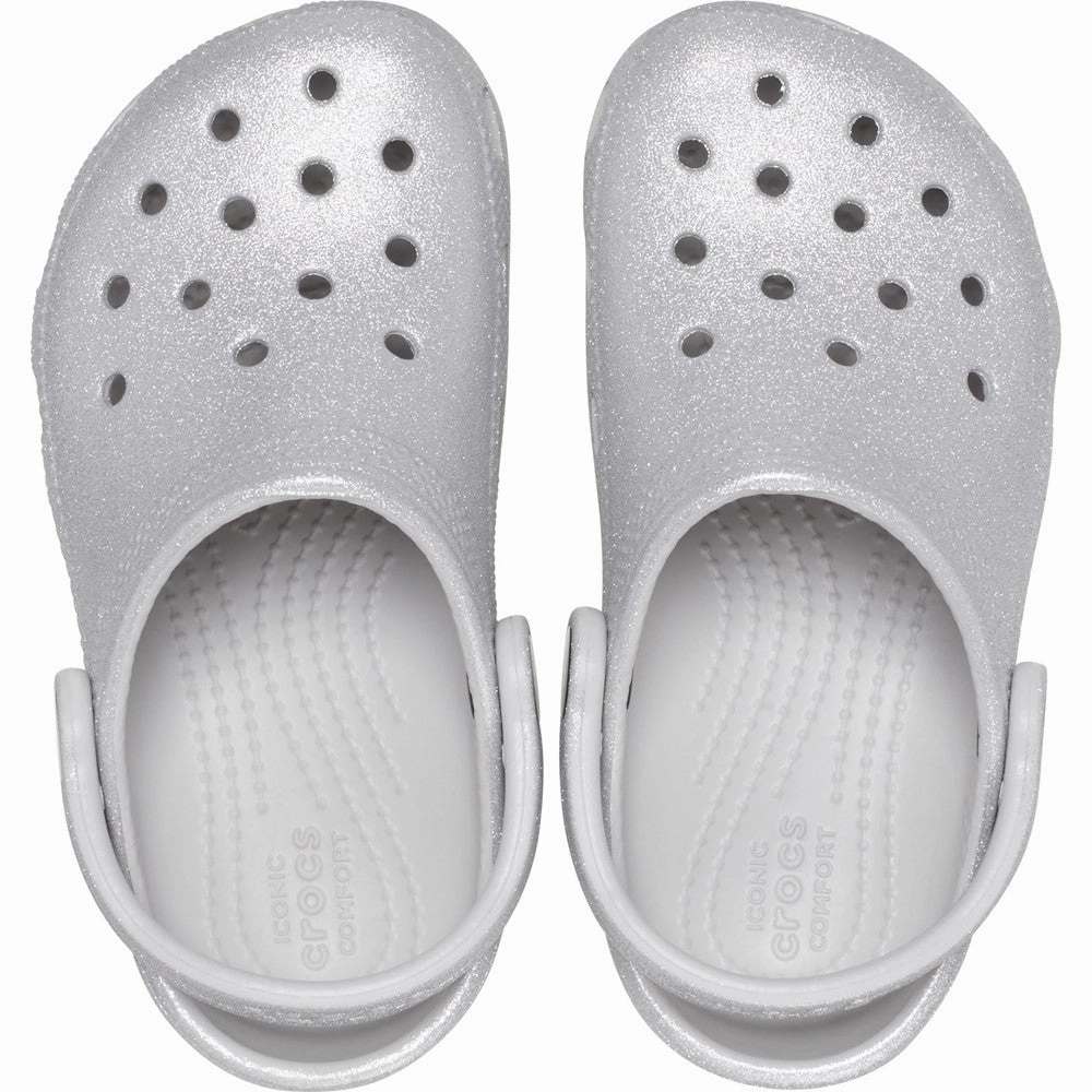 Crocs Kids Classic Glitter Clog Girls Sneakers Girls Running Shoes
