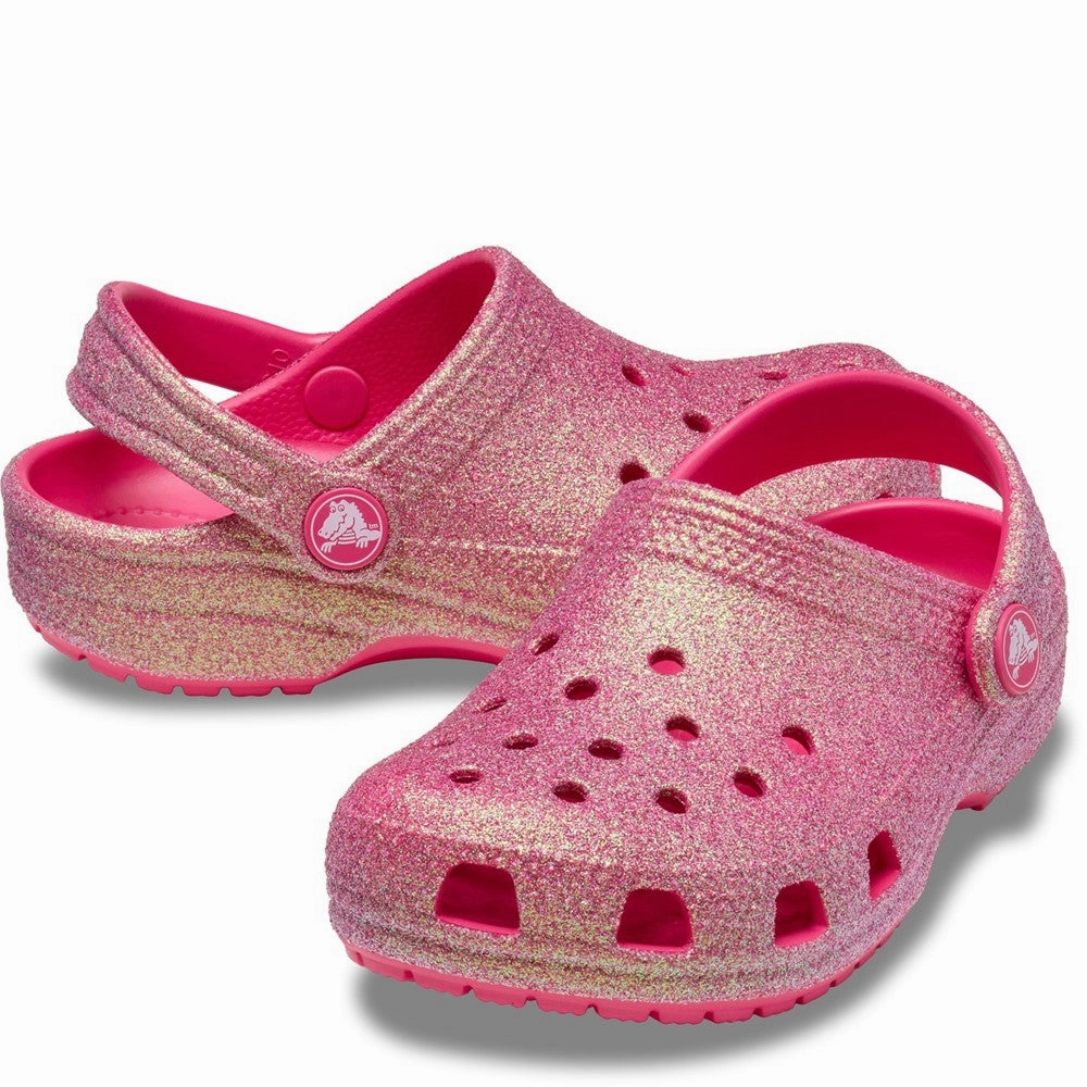 Crocs Kids Classic Glitter Clog Girls Sneakers Girls Running Shoes