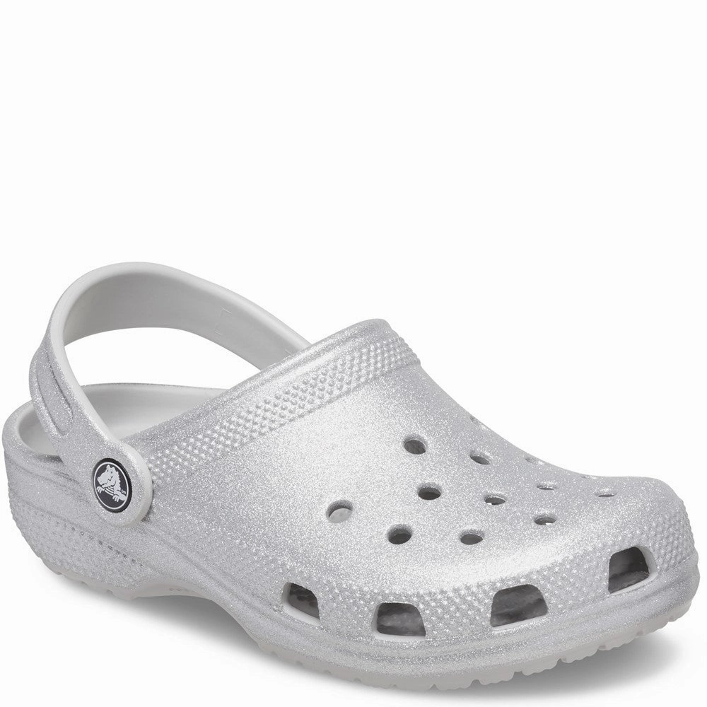 Crocs Kids Classic Glitter Clog Kids Tennis Shoes,Toddler Athletic Shoes,Youth Casual Shoes