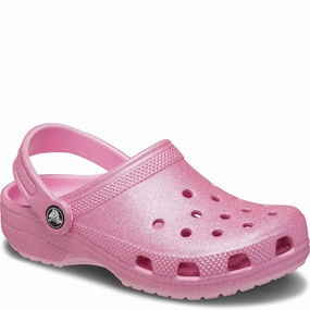 Crocs Kids Classic Glitter Clog Kids Tennis Shoes,Toddler Athletic Shoes,Youth Casual Shoes