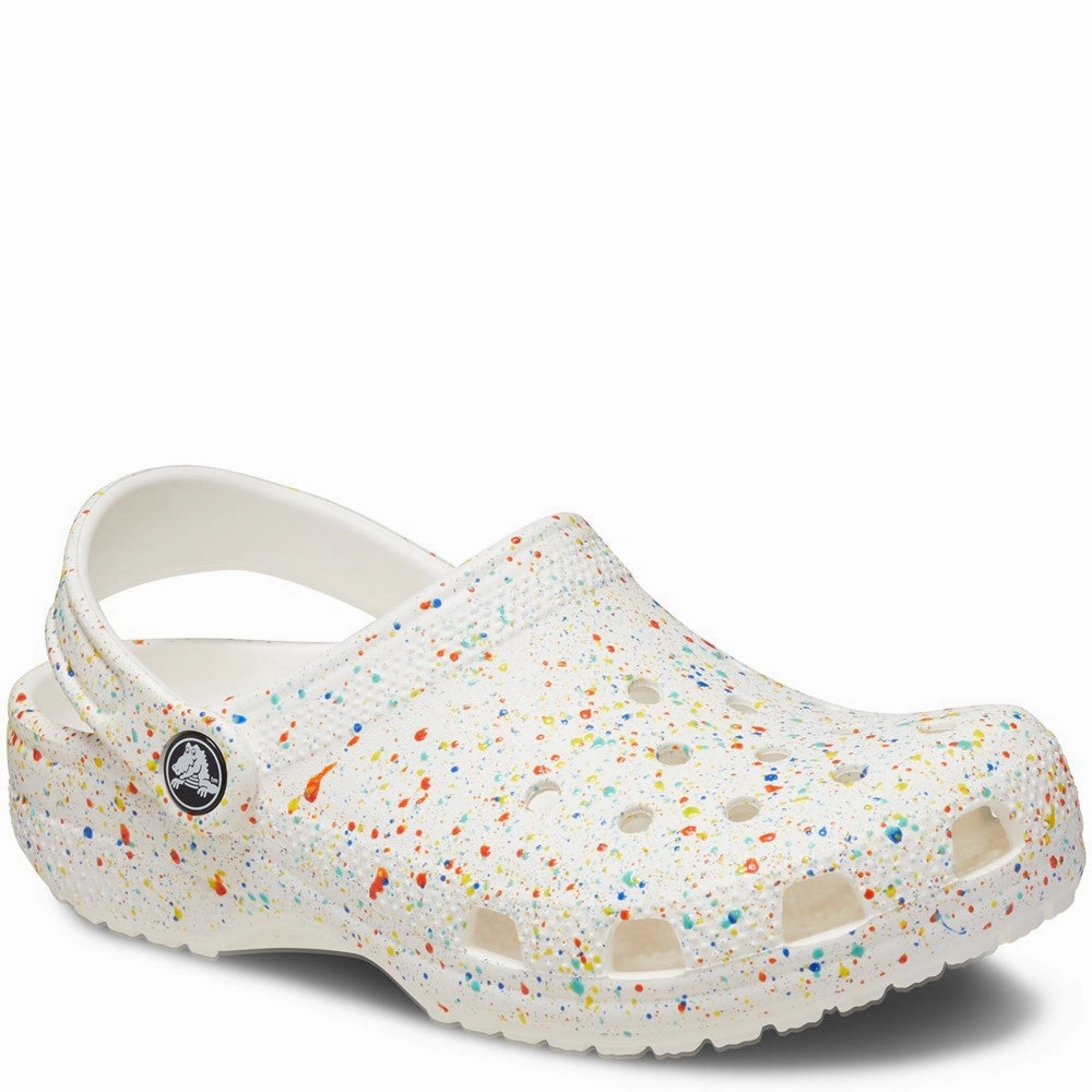 Crocs Kids Classic Splatter Paint Clog Kids Tennis Shoes,Toddler Athletic Shoes,Youth Casual Shoes