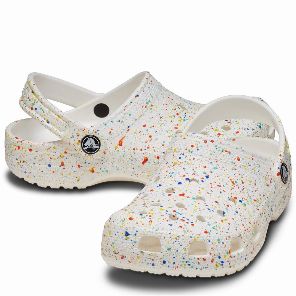 Crocs Kids Classic Splatter Paint Clog Girls Sneakers Girls Running Shoes