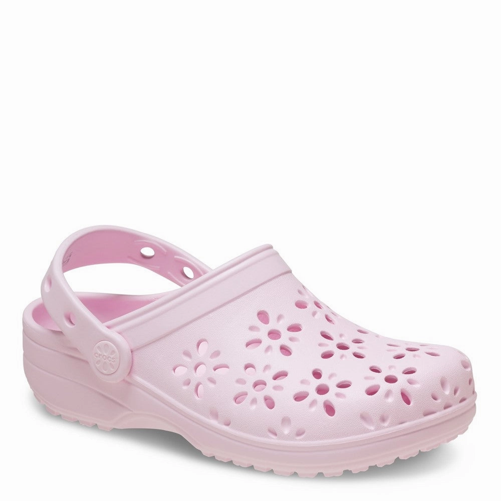 Crocs Toddler Classic Floral Cut Out Clog Kids Tennis Shoes,Toddler Athletic Shoes,Youth Casual Shoes