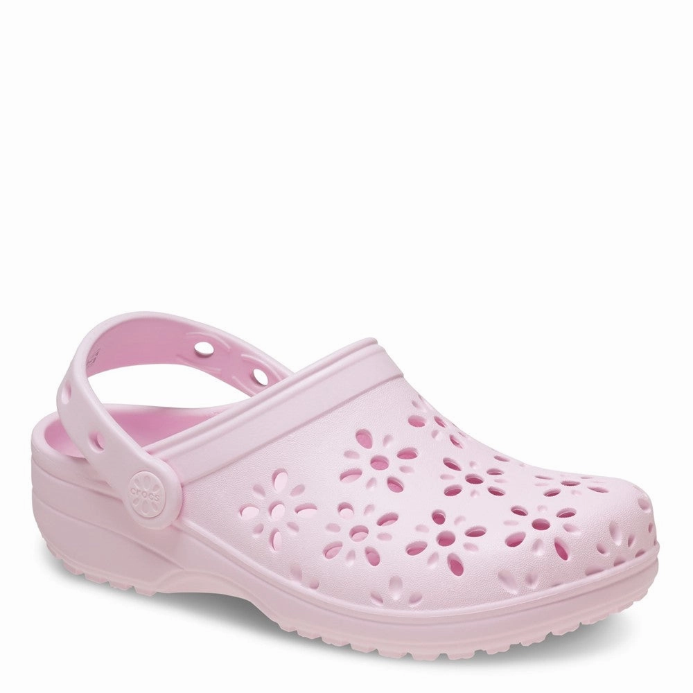 Crocs Toddler Classic Floral Cut Out Clog Kids Tennis Shoes,Toddler Athletic Shoes,Youth Casual Shoes