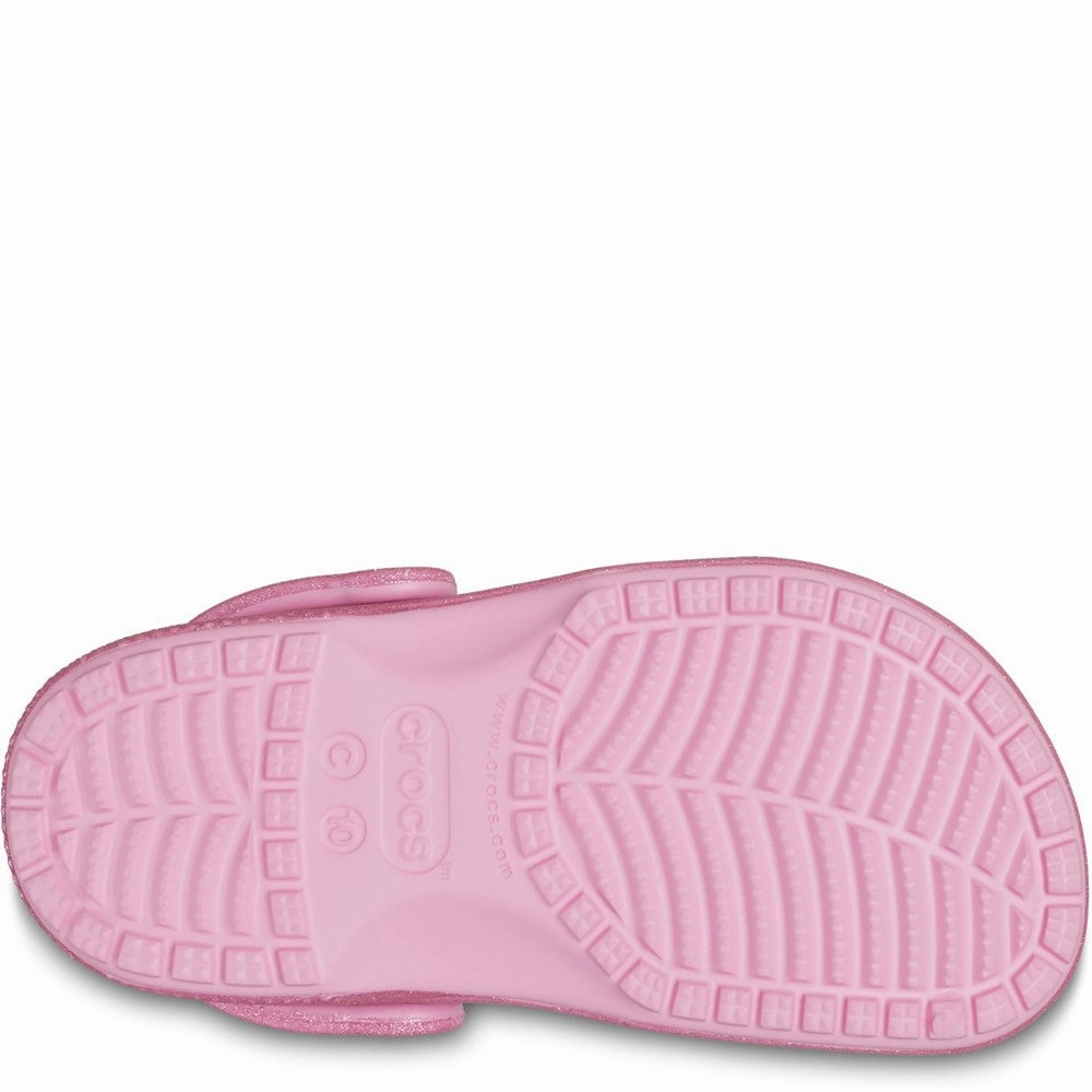 Crocs Toddler Classic Glitter Clog Girls Sneakers Girls Running Shoes