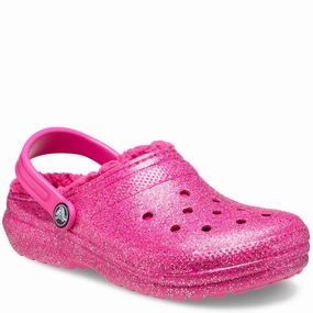 Crocs Toddler Classic Glitter Lined Clog Kids Tennis Shoes,Toddler Athletic Shoes,Youth Casual Shoes