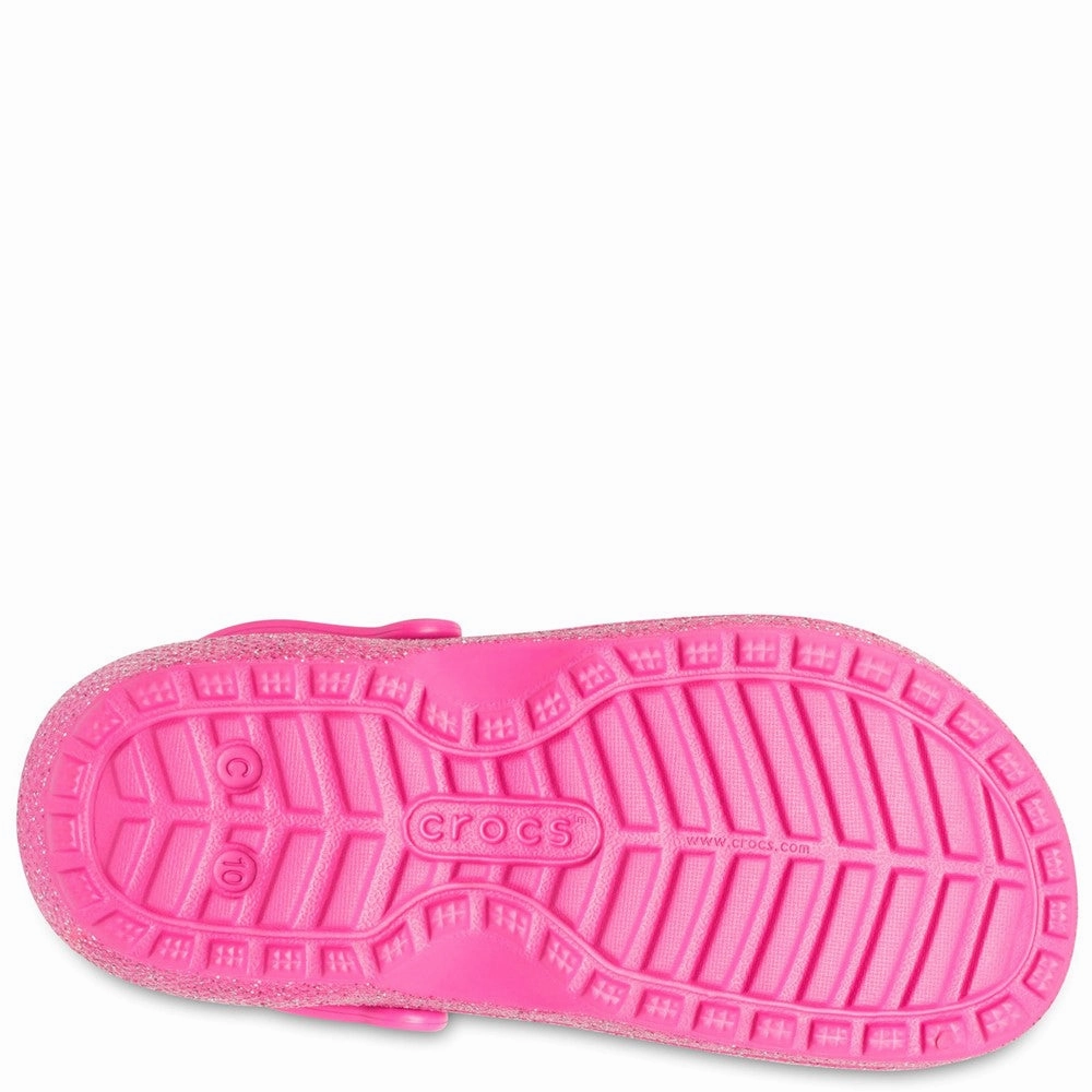 Crocs Toddler Classic Glitter Lined Clog Girls Sneakers Girls Running Shoes
