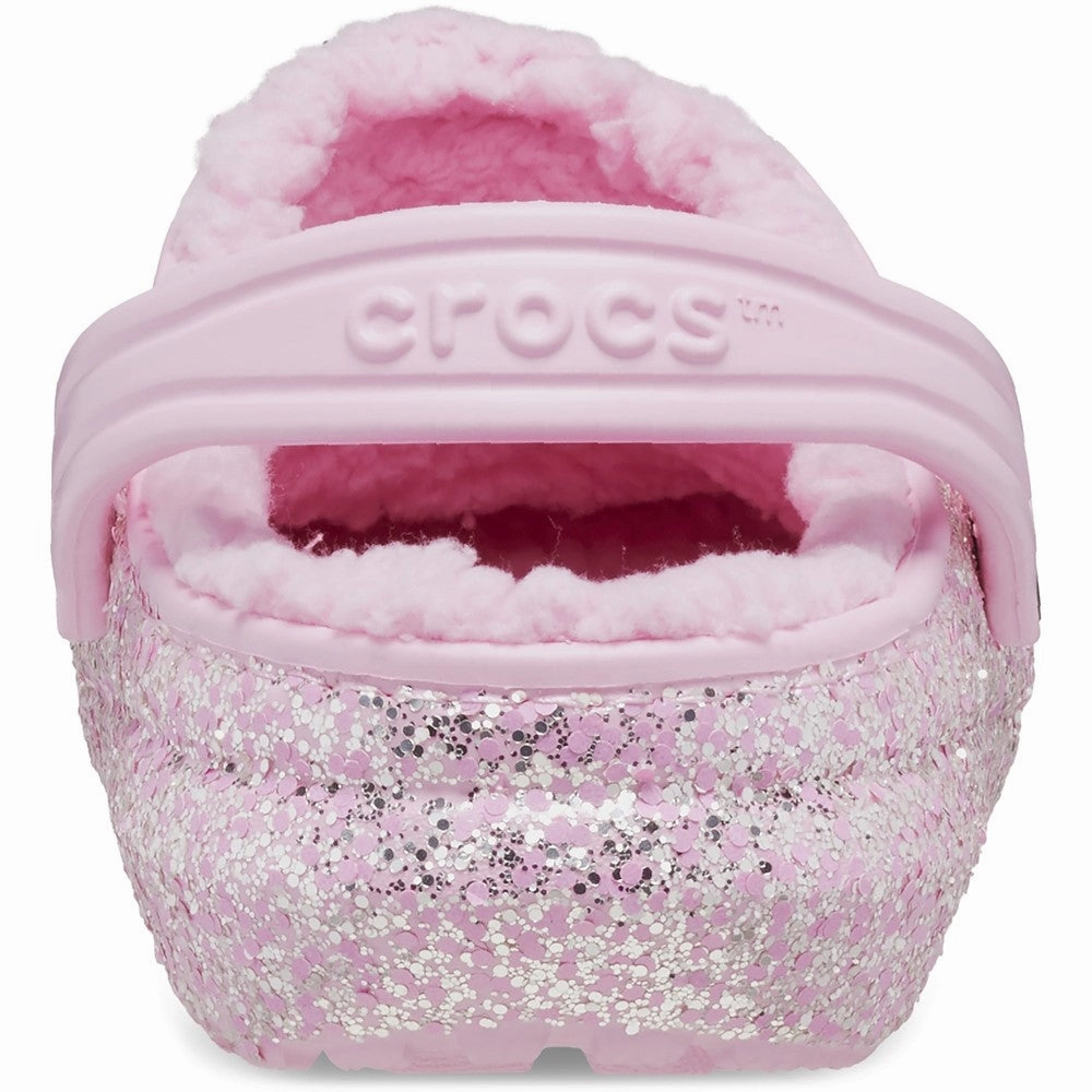 Crocs Toddler Classic Glitter Lined Clog Girls Sneakers Girls Running Shoes