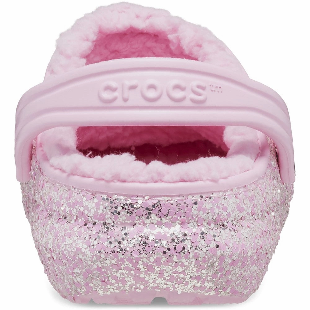 Crocs Toddler Classic Glitter Lined Clog Girls Sneakers Girls Running Shoes