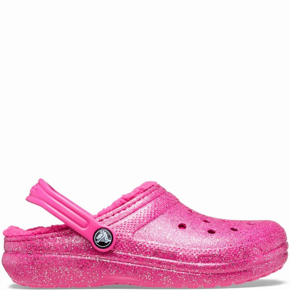 Crocs Toddler Classic Glitter Lined Clog Girls Sneakers Girls Running Shoes