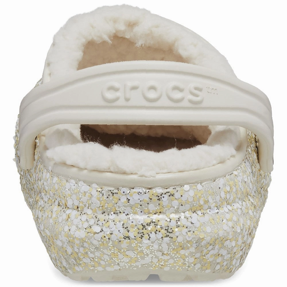 Crocs Toddler Classic Glitter Lined Clog Girls Sneakers Girls Running Shoes