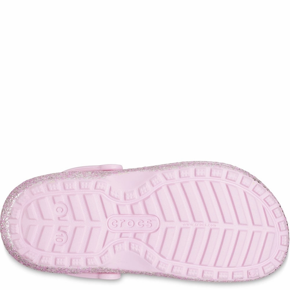 Crocs Toddler Classic Glitter Lined Clog Girls Sneakers Girls Running Shoes