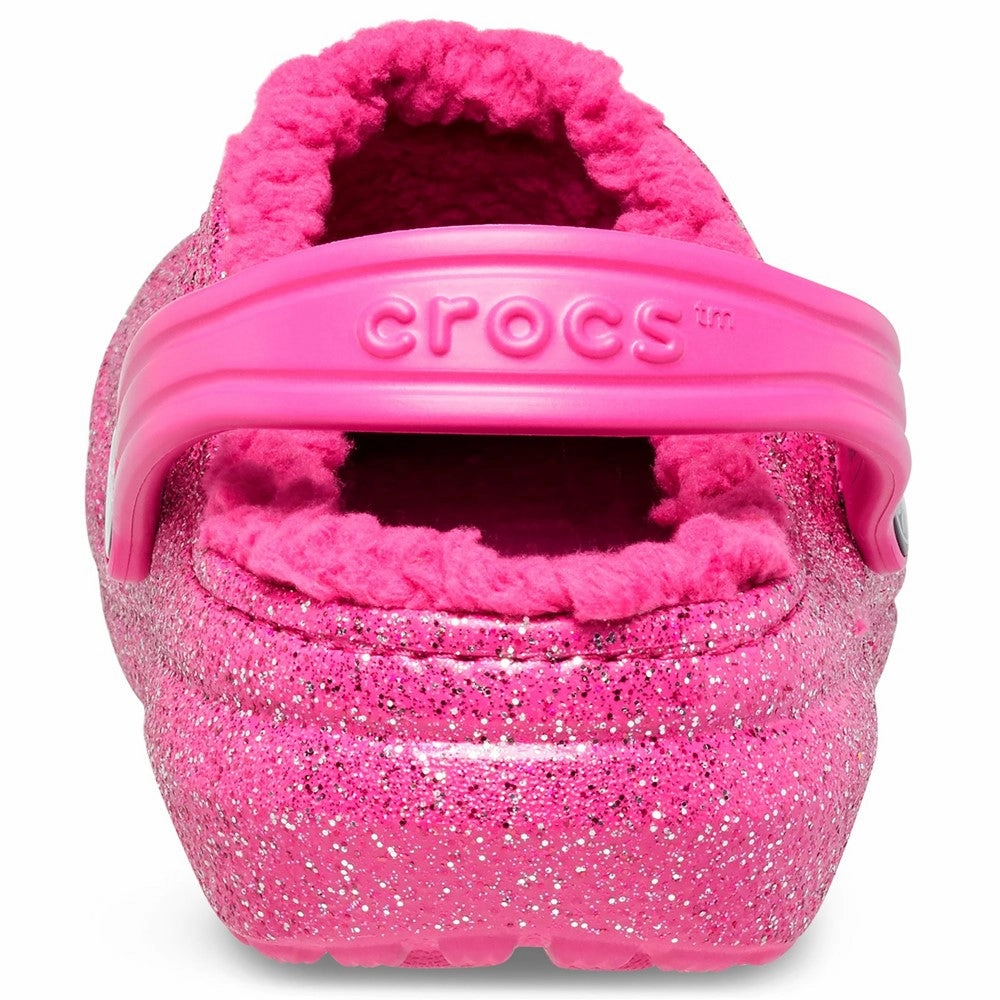 Crocs Toddler Classic Glitter Lined Clog Girls Sneakers Girls Running Shoes