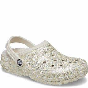 Crocs Toddler Classic Glitter Lined Clog Kids Tennis Shoes,Toddler Athletic Shoes,Youth Casual Shoes