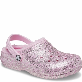 Crocs Toddler Classic Glitter Lined Clog Kids Tennis Shoes,Toddler Athletic Shoes,Youth Casual Shoes