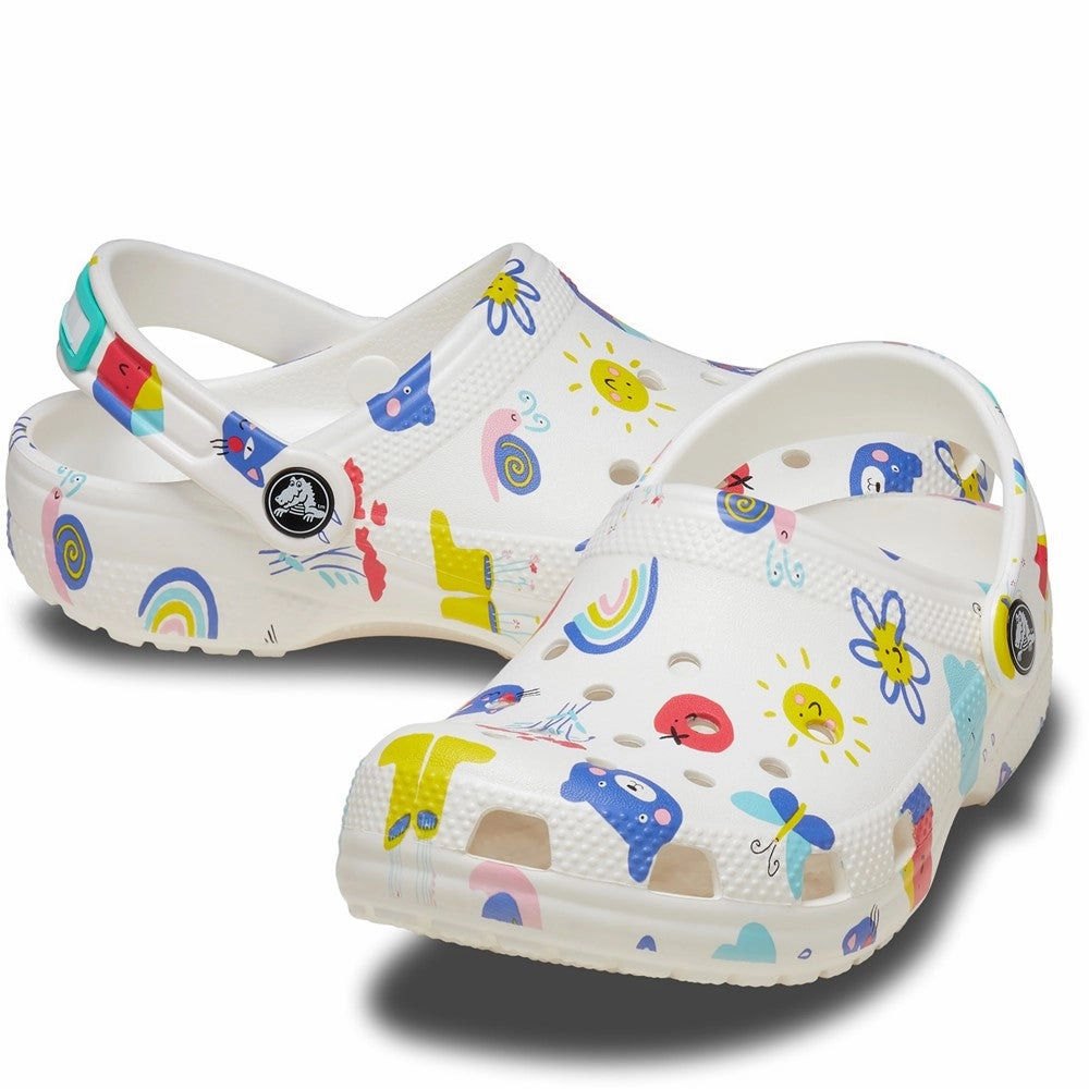 Crocs Toddler Classic Graphic Clog Girls Sneakers Girls Running Shoes