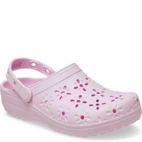 Crocs Unisex Classic Floral Cut Out Clog Lightweight Running Shoes,Slip On Athletic Shoes,Breathable Workout Shoes