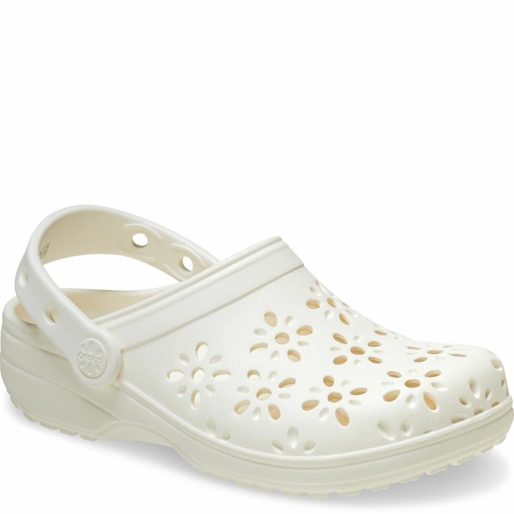 Crocs Unisex Classic Floral Cut Out Clog Lightweight Running Shoes,Slip On Athletic Shoes,Breathable Workout Shoes