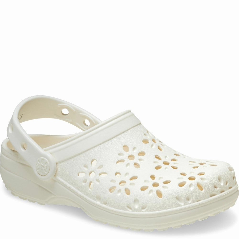 Crocs Unisex Classic Floral Cut Out Clog Lightweight Running Shoes,Slip On Athletic Shoes,Breathable Workout Shoes