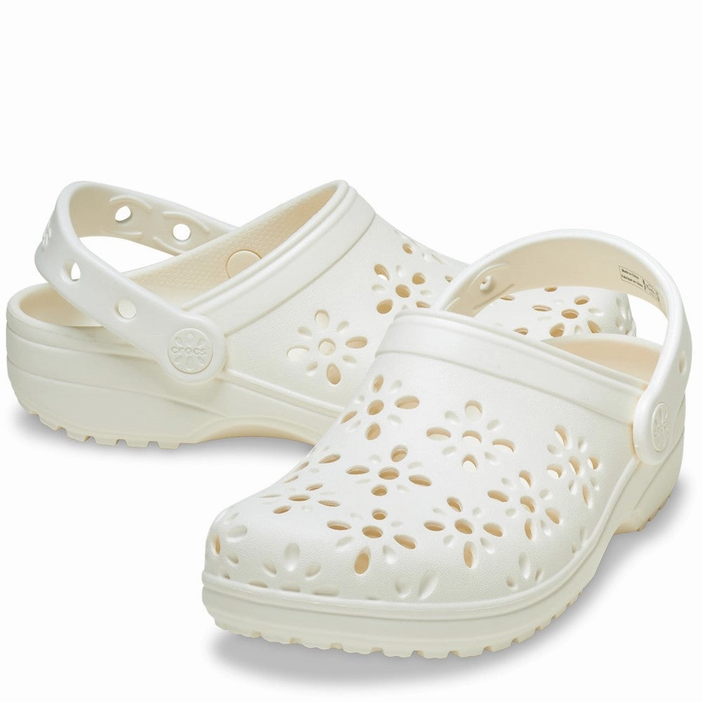 Crocs Unisex Classic Floral Cut Out Clog Women's Sneakers Casual Walking Shoes