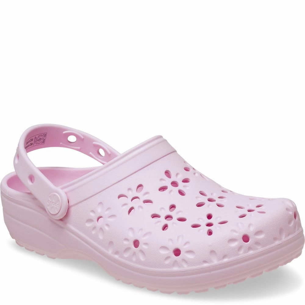 Crocs Unisex Classic Floral Cut Out Clog Lightweight Running Shoes,Slip On Athletic Shoes,Breathable Workout Shoes