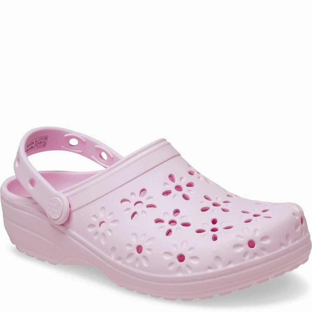 Crocs Unisex Classic Floral Cut Out Clog Lightweight Running Shoes,Slip On Athletic Shoes,Breathable Workout Shoes