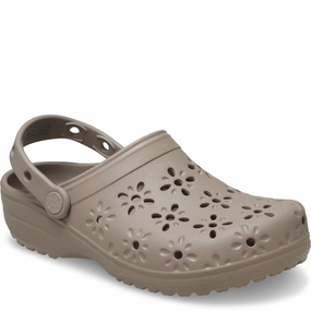 Crocs Unisex Classic Floral Cut Out Clog Lightweight Running Shoes,Slip On Athletic Shoes,Breathable Workout Shoes