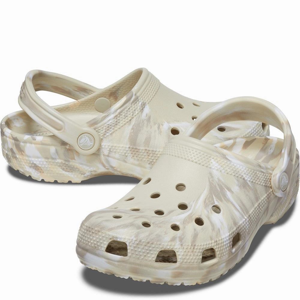 Crocs Unisex Classic Marbled Clog Women's Sneakers Casual Walking Shoes