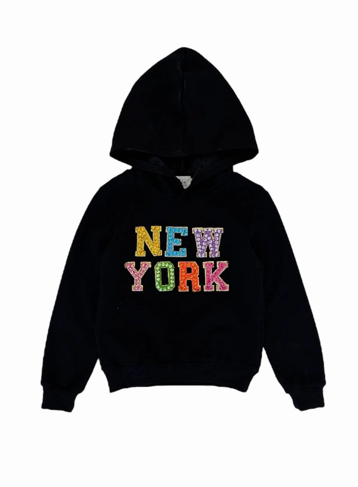 Crystal New York Hoodie girls knit pullovers, cardigan sweaters girls