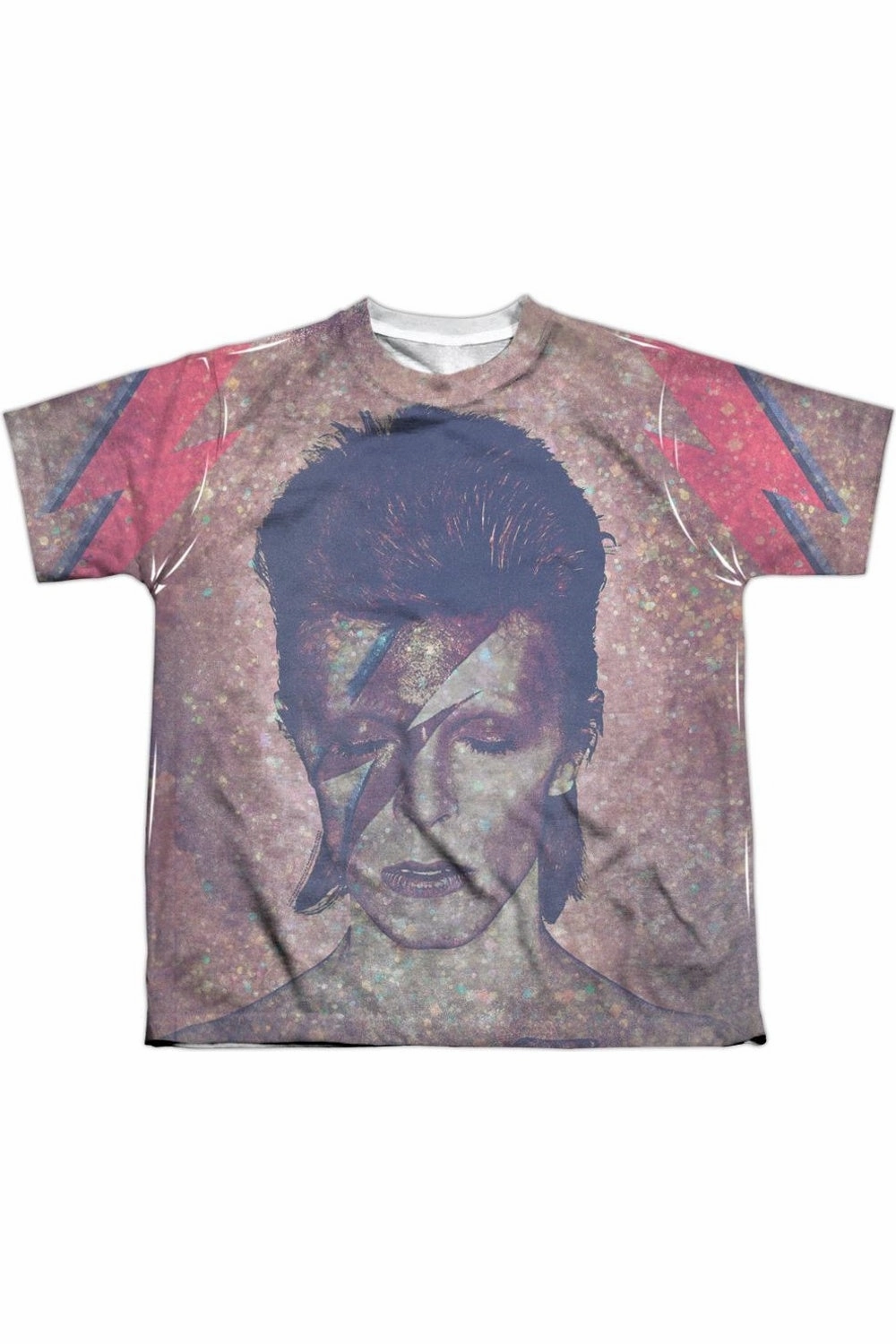 David Bowie Glam Short Sleeve Youth Poly Crew T-Shirt graphic tees for boys, polo shirts boys