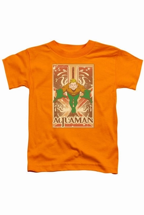 DC Comics Aquaman Aquaman Short Sleeve Juvenile Tee / T-Shirt graphic tees for boys, polo shirts boys