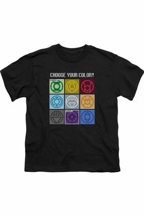 DC Comics Choose Your Color Short Sleeve Juvenile Tee / T-Shirt graphic tees for boys, polo shirts boys