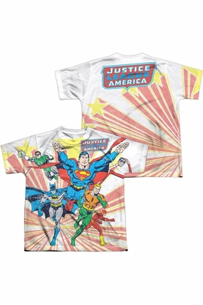 DC Comics Coming At You (Front/Back Print) Short Sleeve Youth Poly Crew Tee / T-Shirt graphic tees for boys, polo shirts boys
