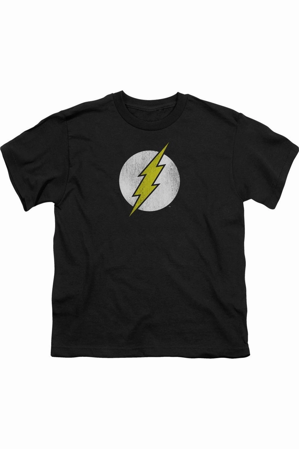 DC Comics Flash Flash Logo Distressed Short Sleeve Youth Tee / T-Shirt graphic tees for boys, polo shirts boys